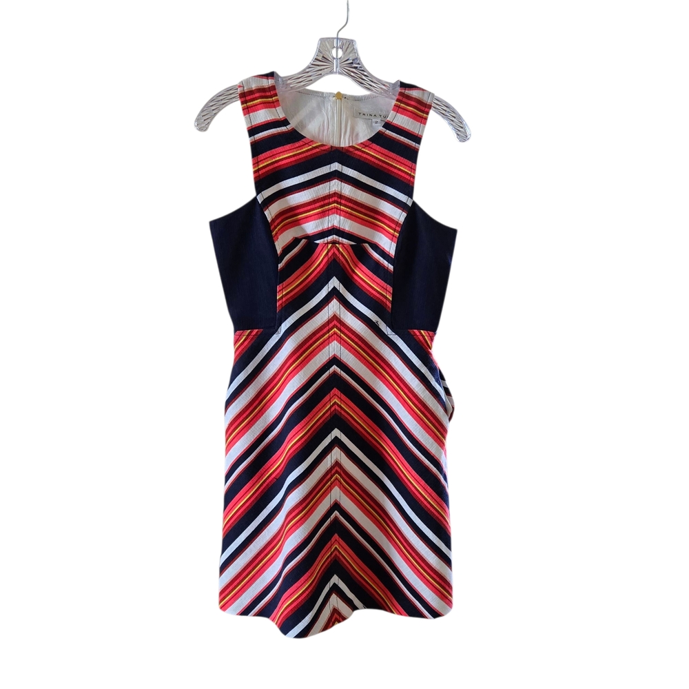 Trina Turk Vibrant Chevron Striped Mini‎ Dress
